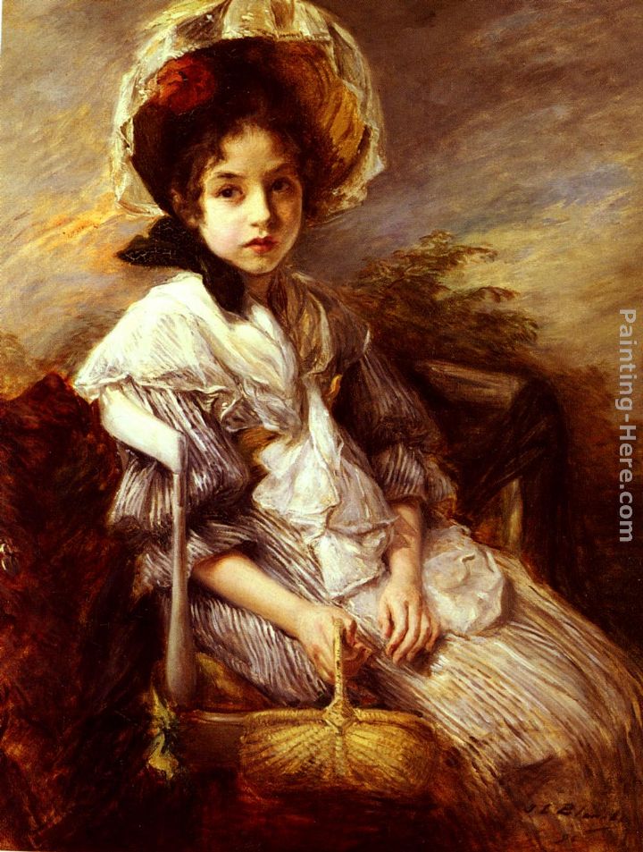 Portrait Of A Girl seated In A Landscape painting - Jacques Emile Blanche Portrait Of A Girl seated In A Landscape art painting